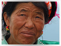 Bai woman bai woman in Yunnan Province, China